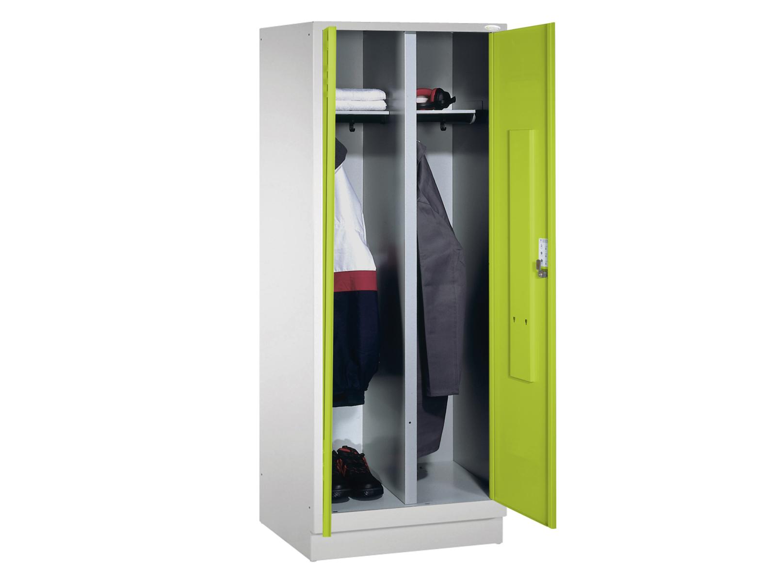 Spind nach Arbeitsstättenrichtlinien Grüne Linie - für 1 Person 2x400mm Abteilbreite