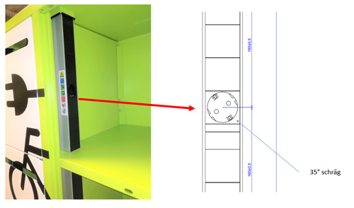 E Spind Laptop Ladeschrank - 20 Fächer