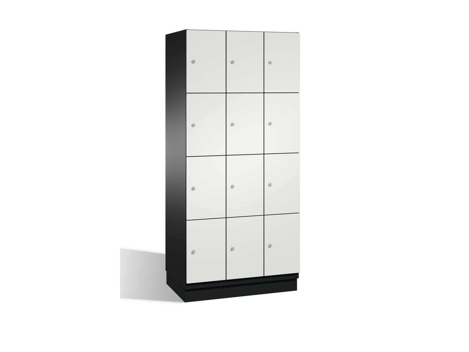 Schließfachschrank Cambio - 12 Fächer / 3 Abteile 300mm Abteilbreite