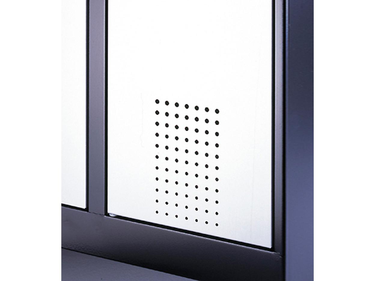 Spind nach Arbeitsstättenrichtlinien S3000 Evolo mit untergebauter Aufbewahrungsbox - für 2 Personen 4x300mm Abteilbreite