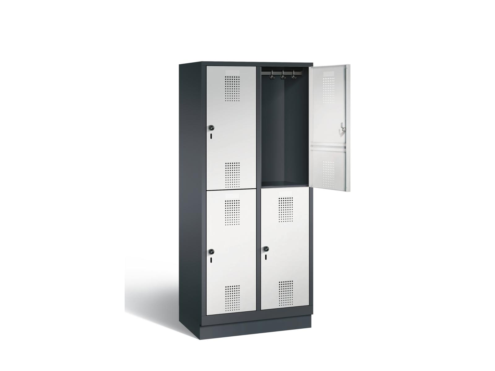 Spind doppelstöckig S3000 Evolo - 2 Abteile 400mm Abteilbreite