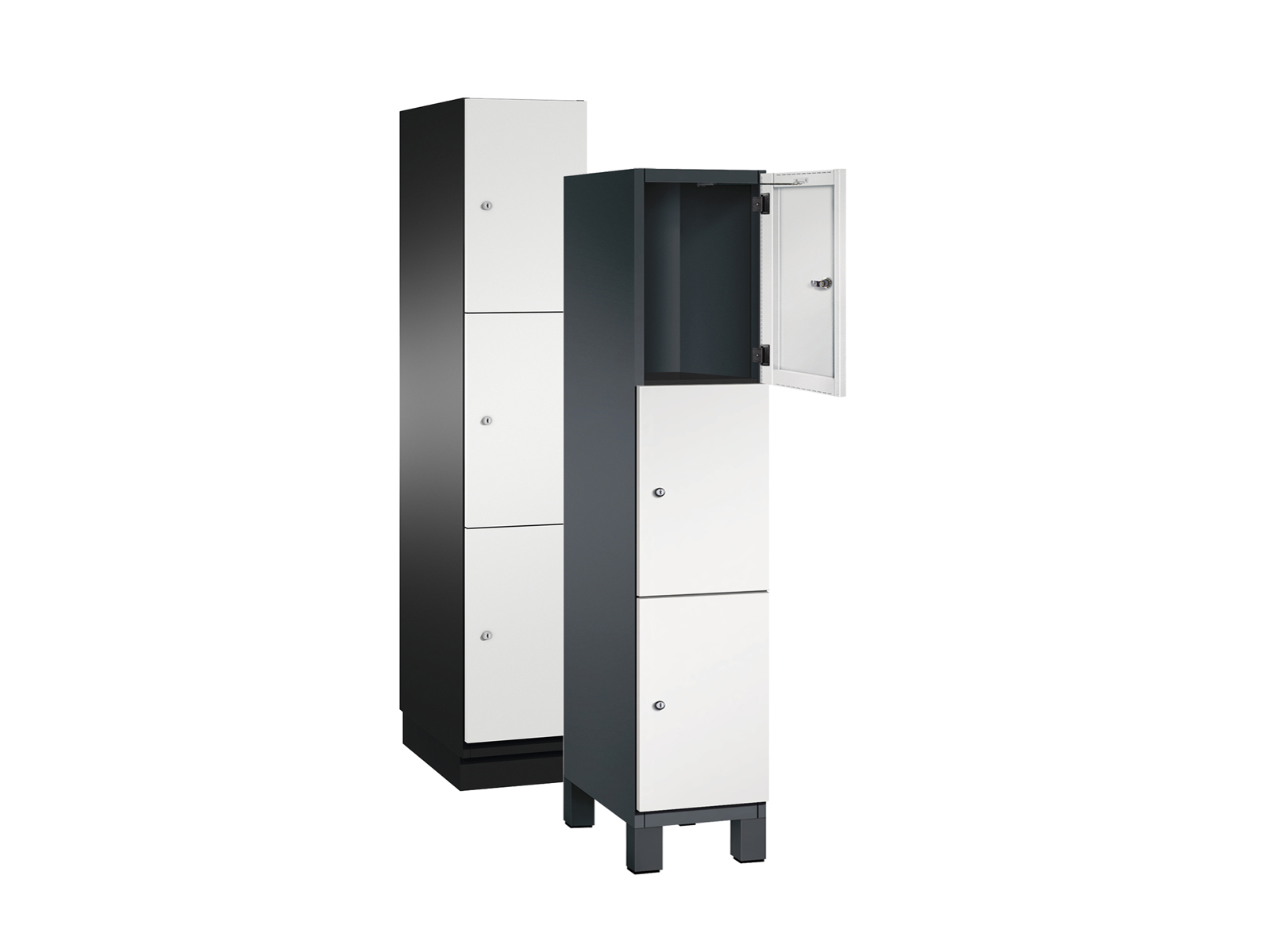 Schließfachschrank Cambio - 3 Fächer / 1 Abteil 400mm Abteilbreite