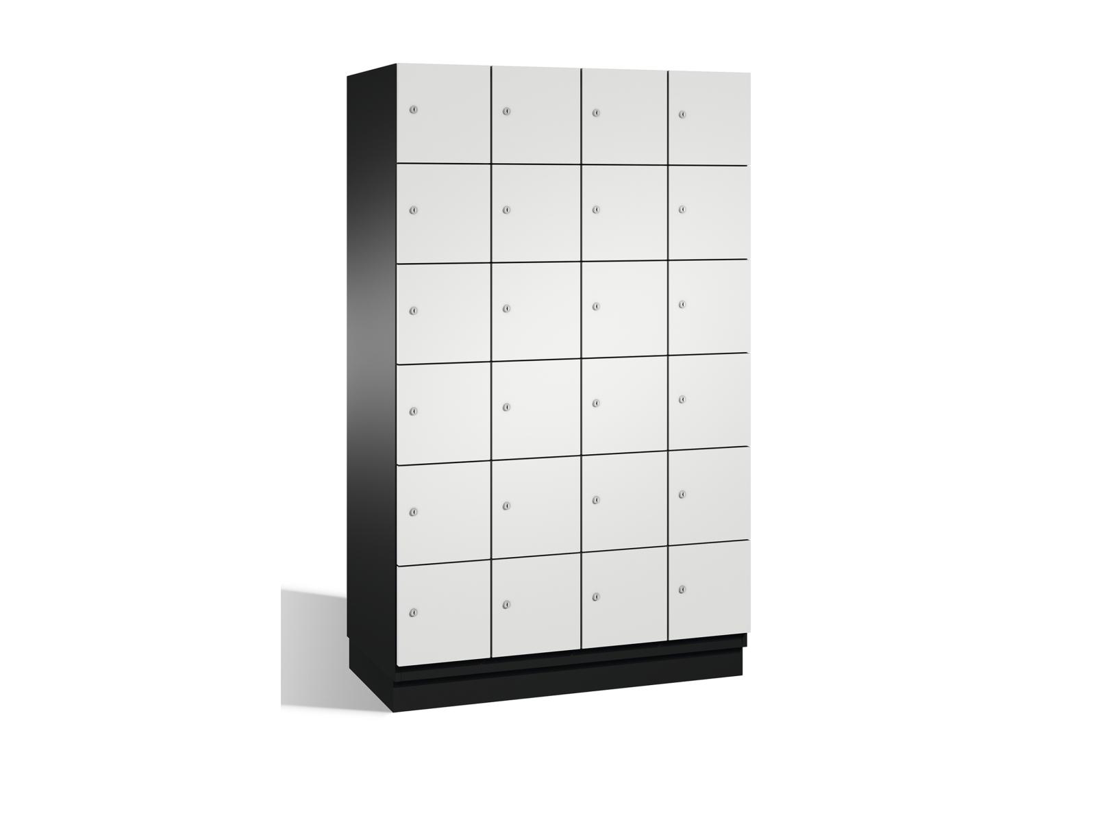 Schließfachschrank Cambio - 24 Fächer / 4 Abteile 300mm Abteilbreite