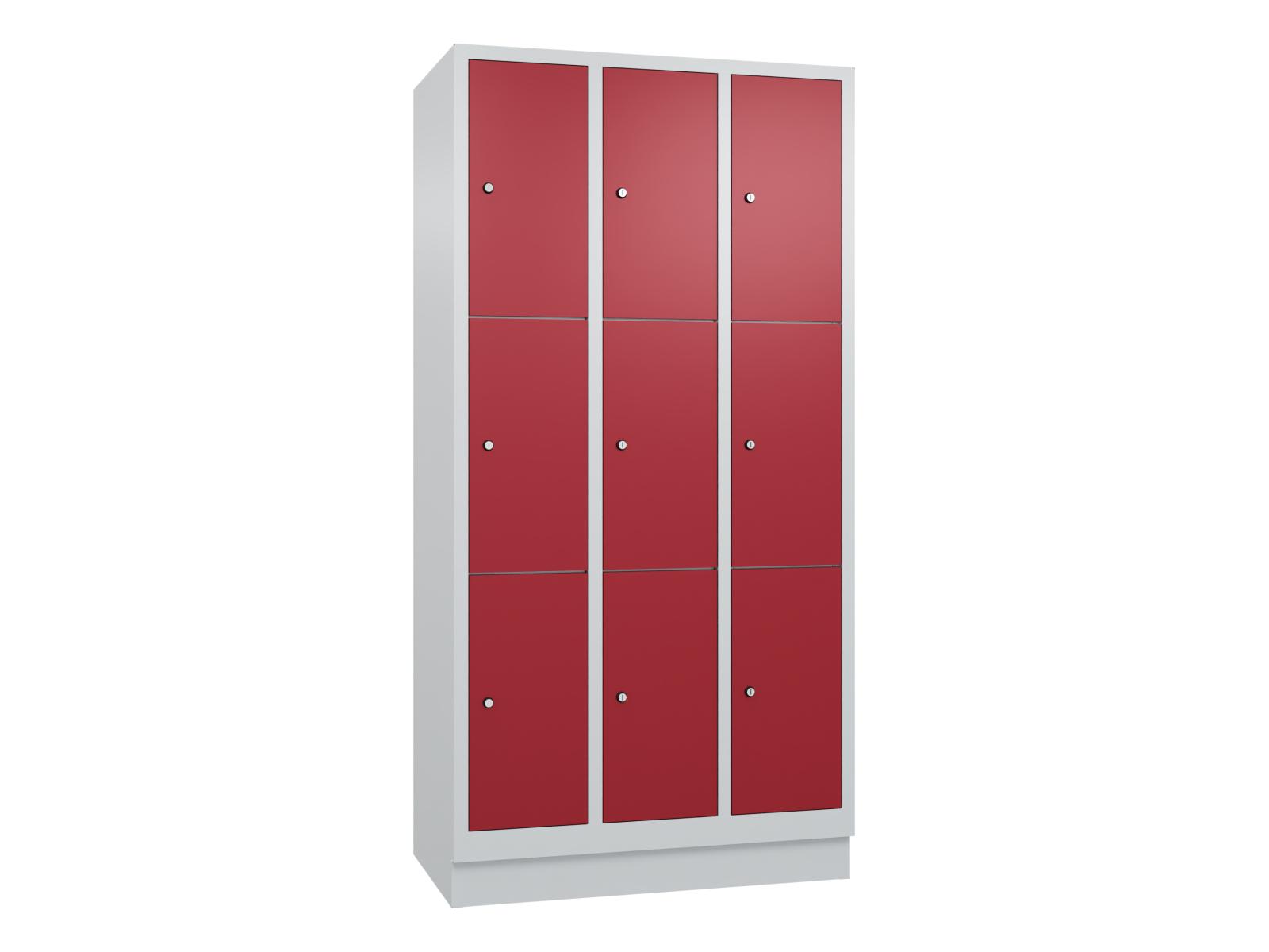 Schließfachschrank S2000 Classic drei Fächer übereinander - 3 Abteile 300mm Abteilbreite