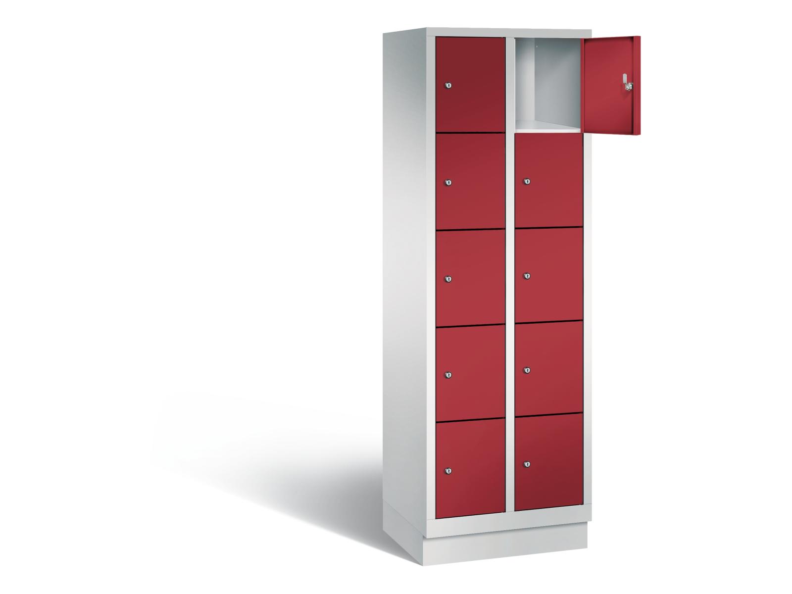 Schließfachschrank S2000 Classic fünf Fächer übereinander - 2 Abteile 300mm Abteilbreite