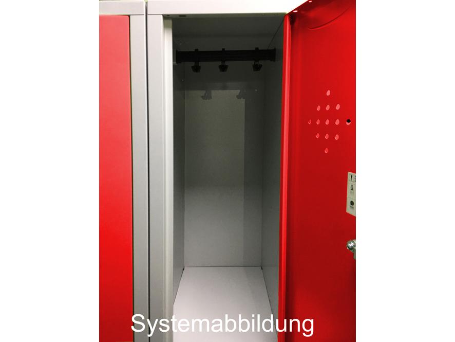 Spind doppelstöckig S2000 Classic mit Sitzbankuntergestell - 2 Abteile 400mm Abteilbreite