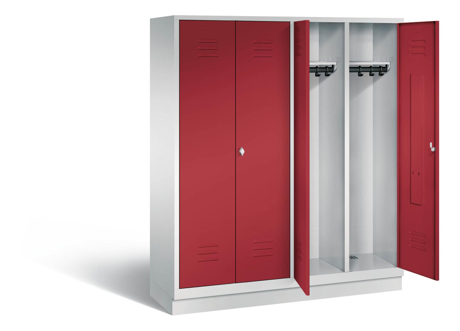 Spind nach Arbeitsstättenrichtlinien S2000 Classic - für 2 Personen 4x400mm Abteilbreite