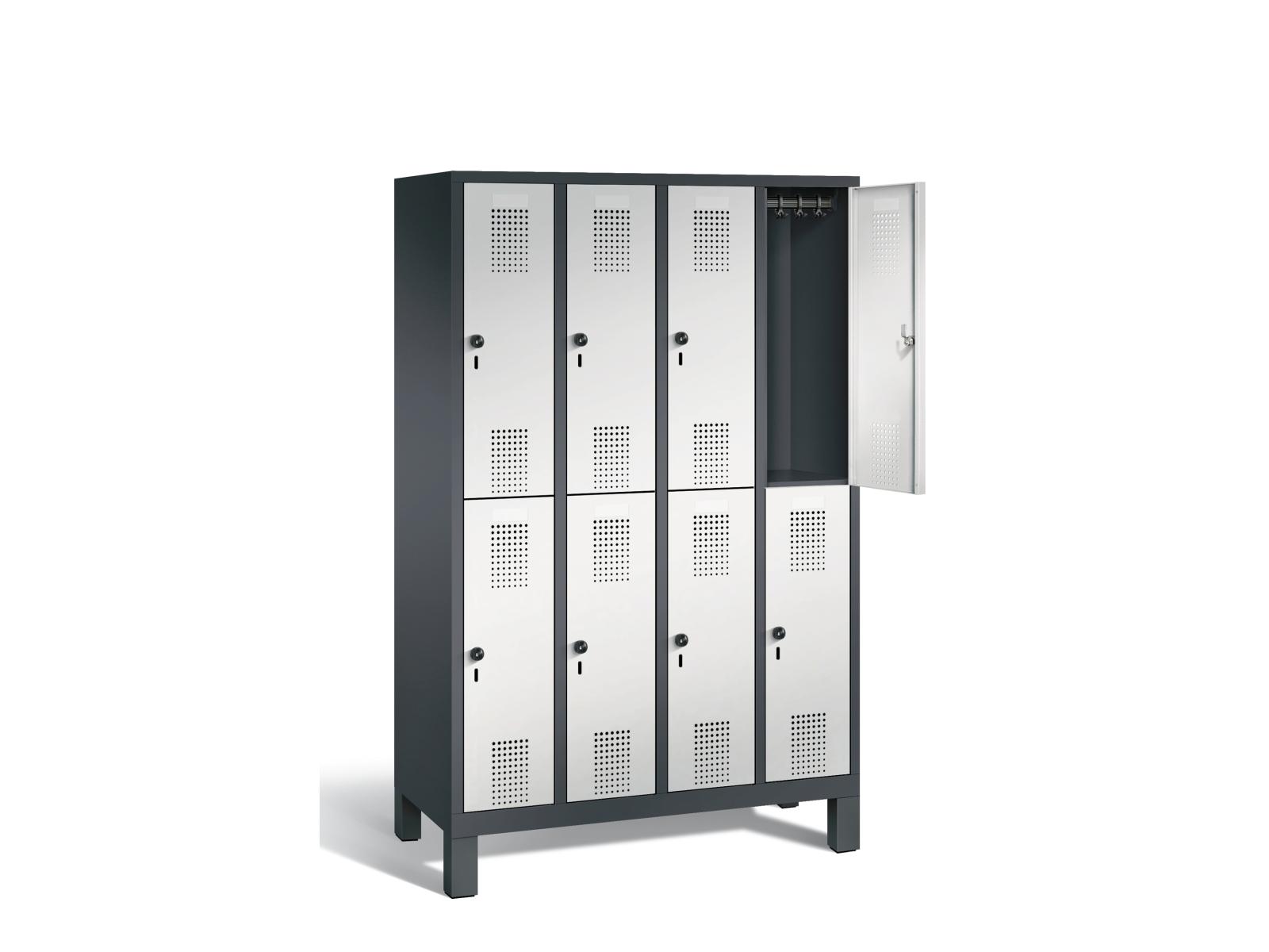 Spind doppelstöckig F3000 Evolo - 4 Abteile 300mm Abteilbreite