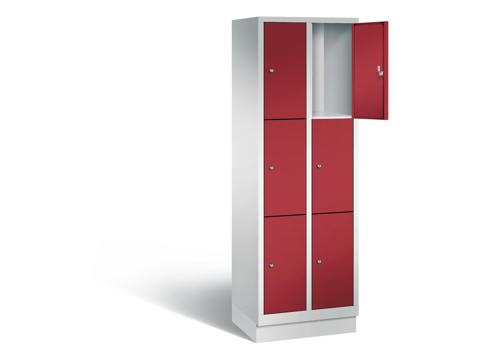 Schließfachschrank S2000 Classic drei Fächer übereinander - 2 Abteile 300mm Abteilbreite