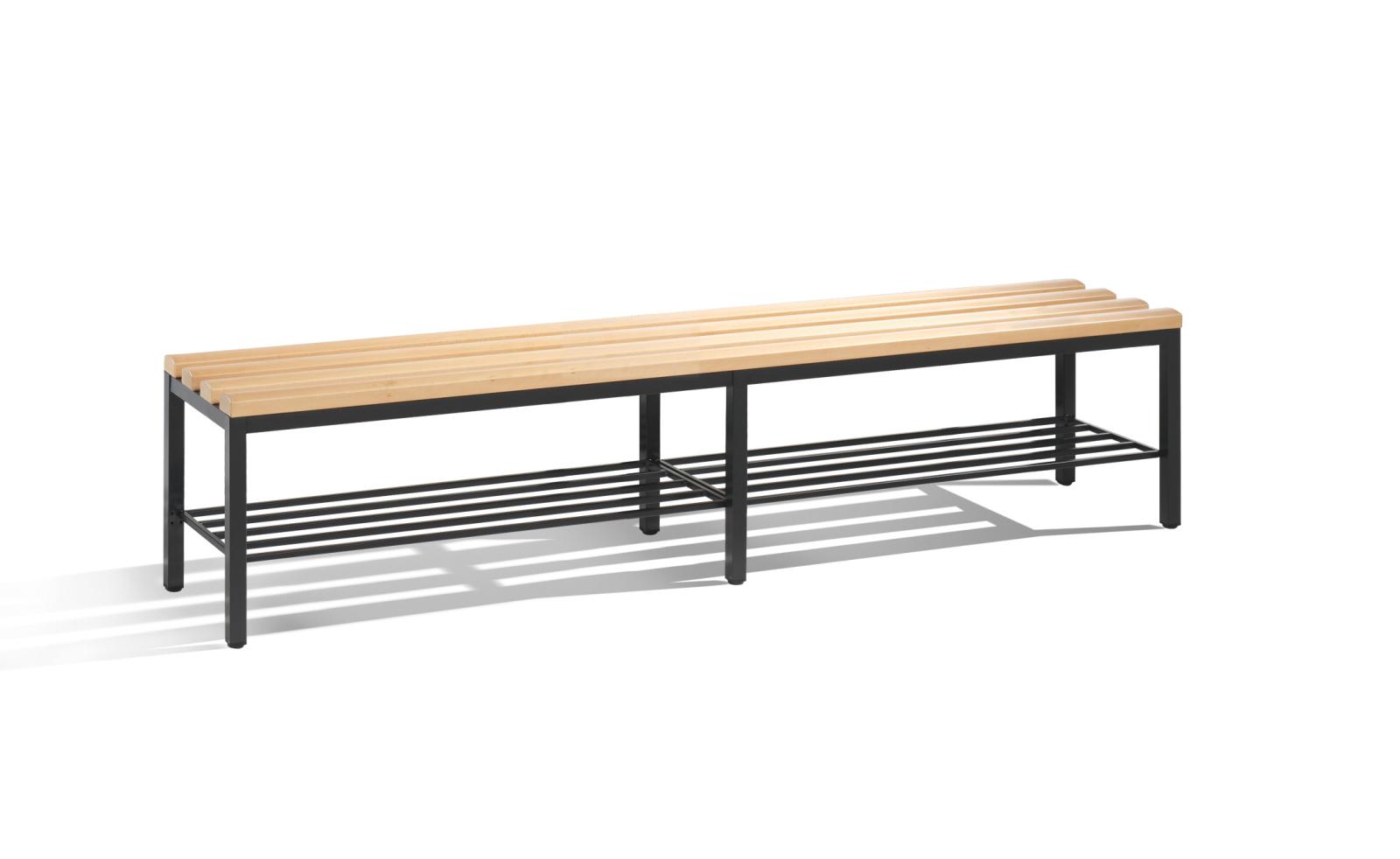 Garderobenbank Serie 2000/3000 freistehend 1960mm breit