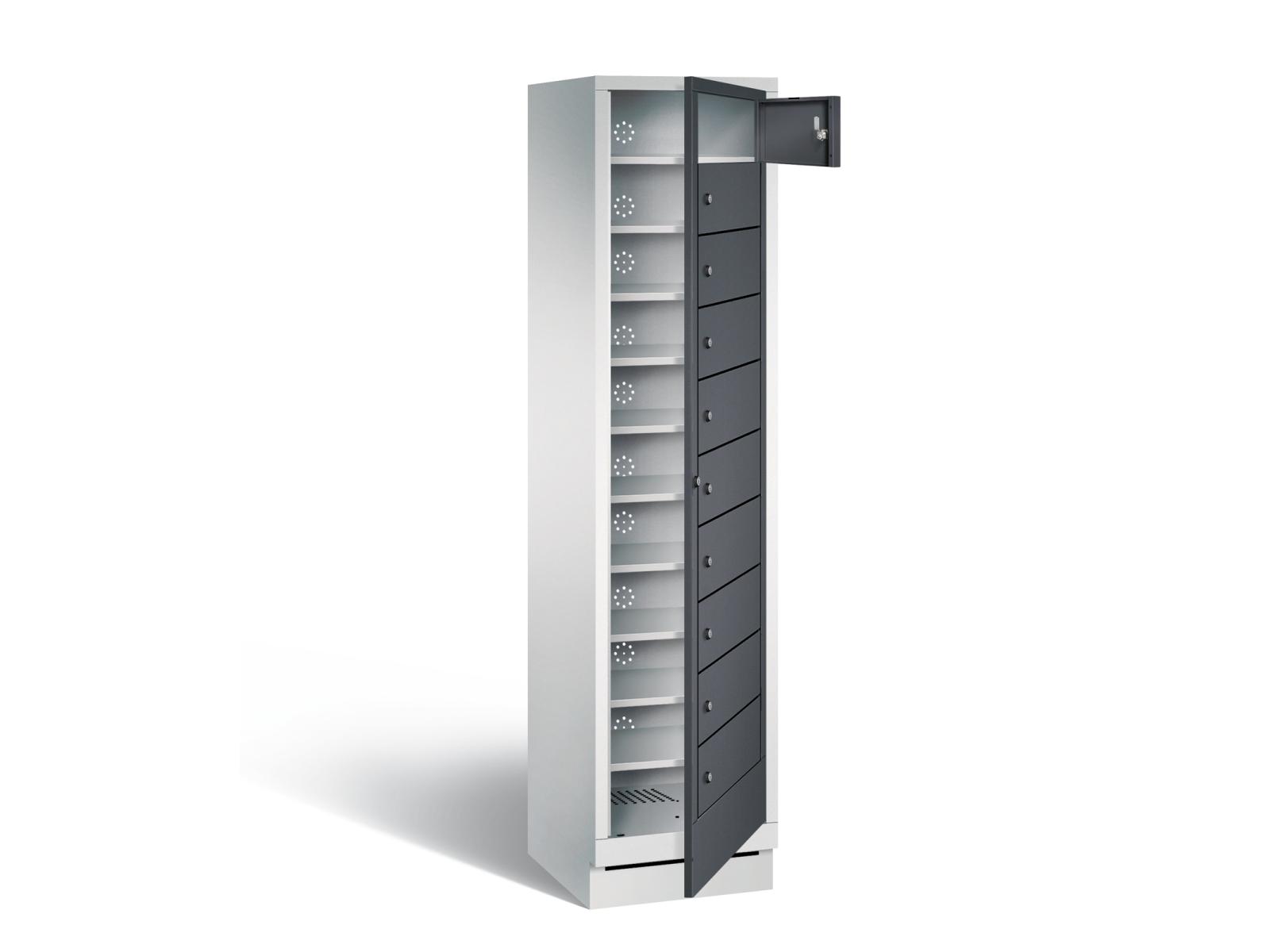 Wäschesausgabeschrank - 400mm Abteilbreite - 1 Abteil / 10 Fächer