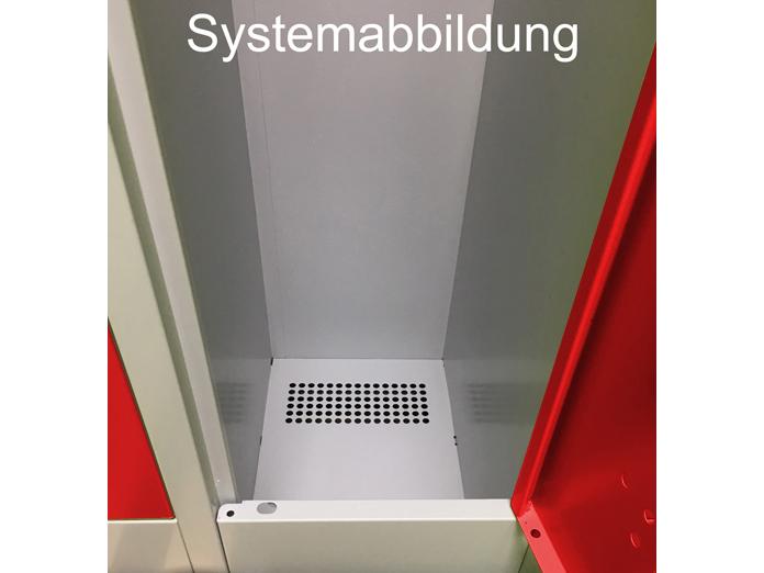 Spind S2000 Classic mit vorgebauter Sitzbank - 3 Abteile 400mm Abteilbreite