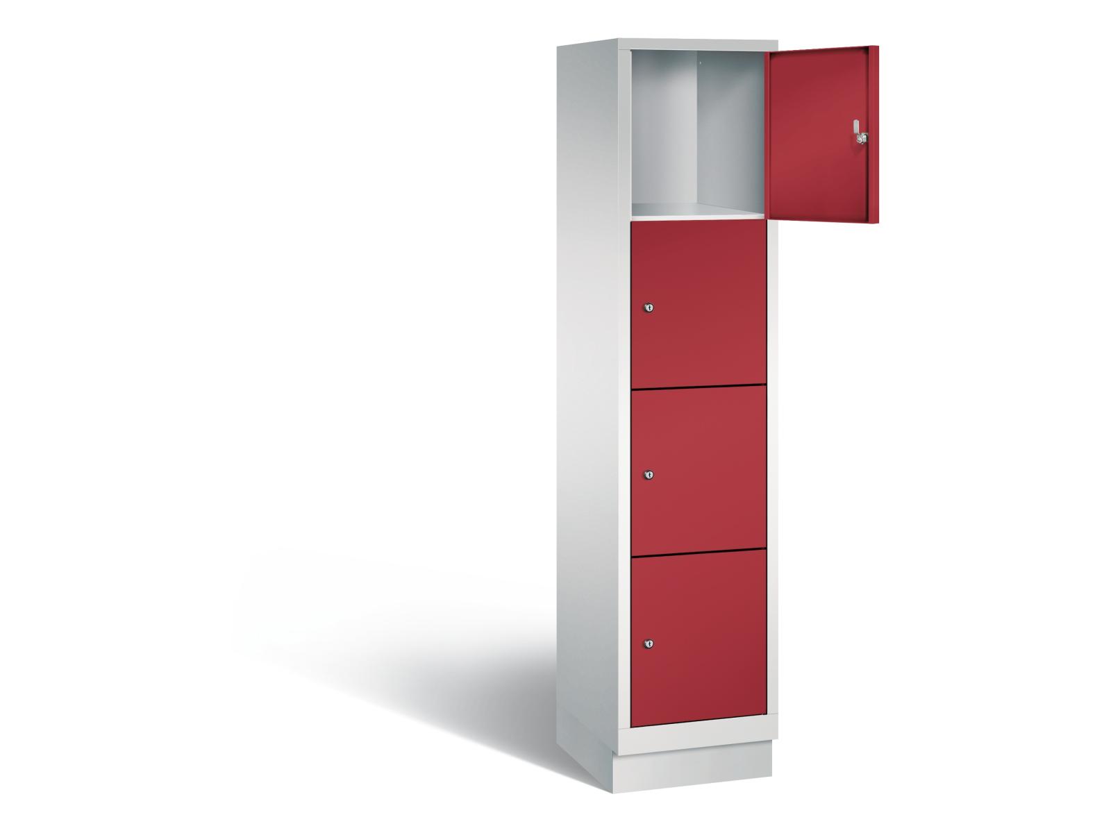 Schließfachschrank S2000 Classic vier Fächer übereinander - 1 Abteil 400mm Abteilbreite