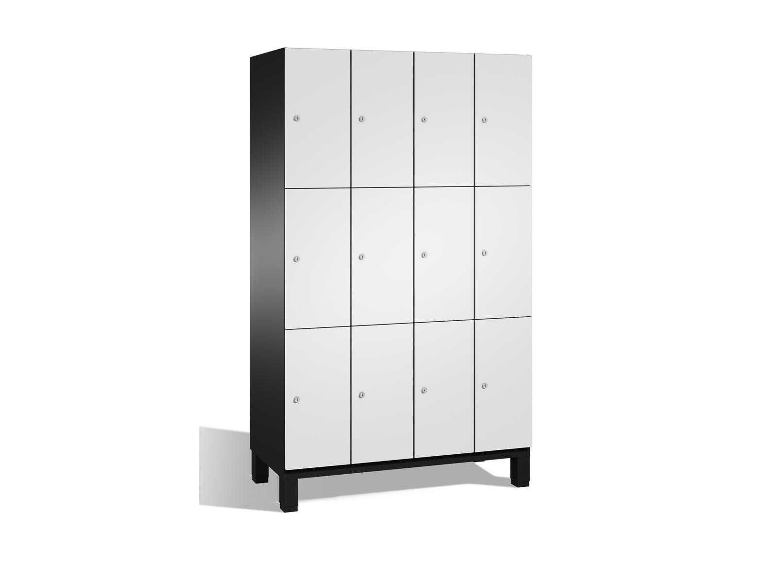 Schließfachschrank Cambio - 12 Fächer / 4 Abteile 300mm Abteilbreite