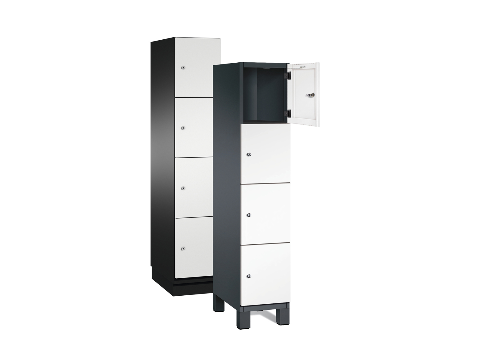 Schließfachschrank Cambio - 4 Fächer / 1 Abteil 400mm Abteilbreite