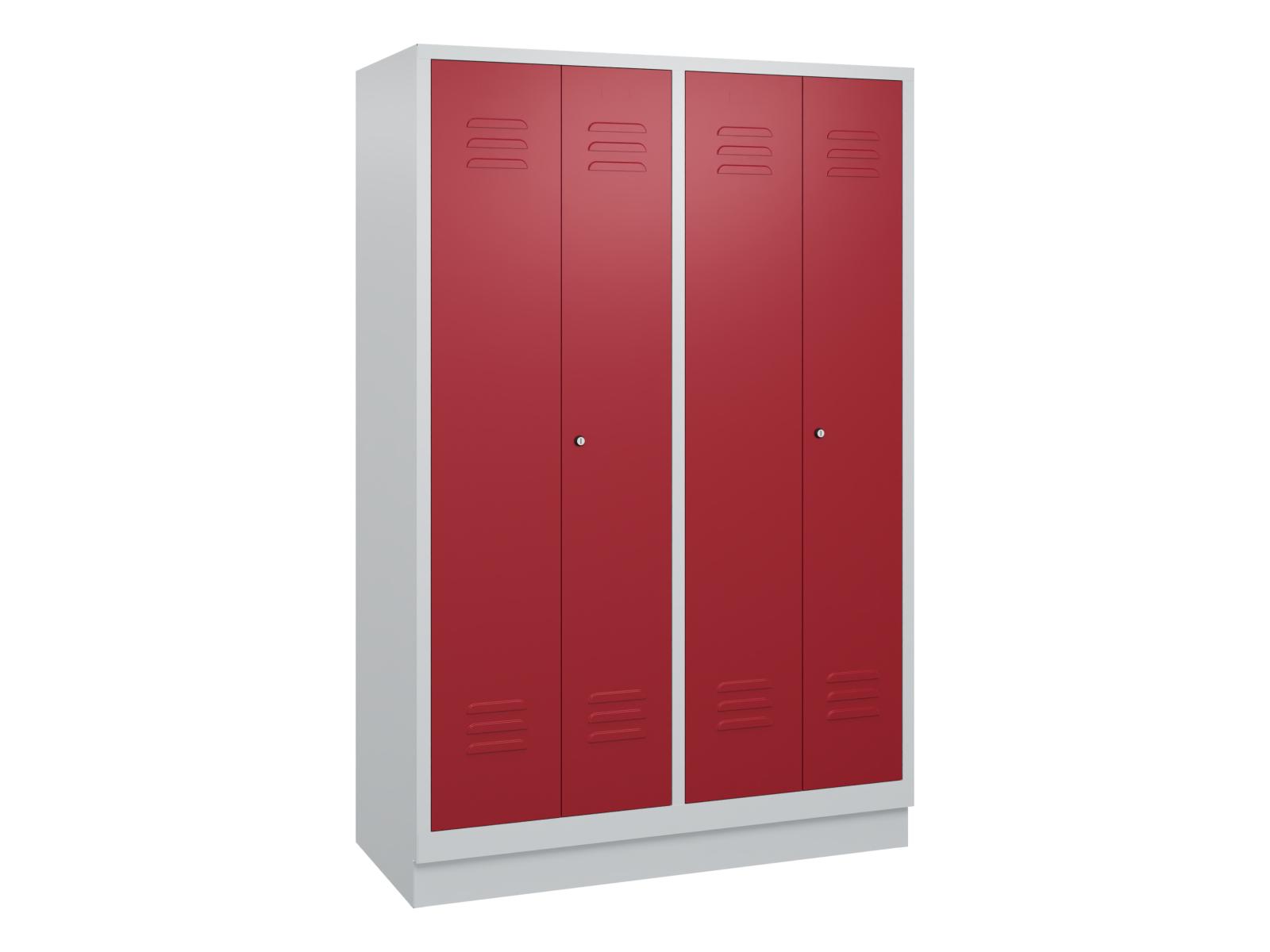 Spind nach Arbeitsstättenrichtlinien S2000 Classic - für 2 Personen 4x300mm Abteilbreite