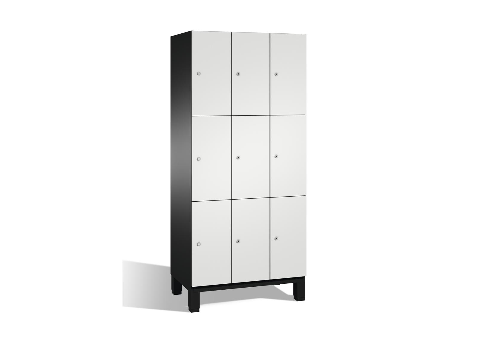 Schließfachschrank Cambio - 9 Fächer / 3 Abteile 400mm Abteilbreite