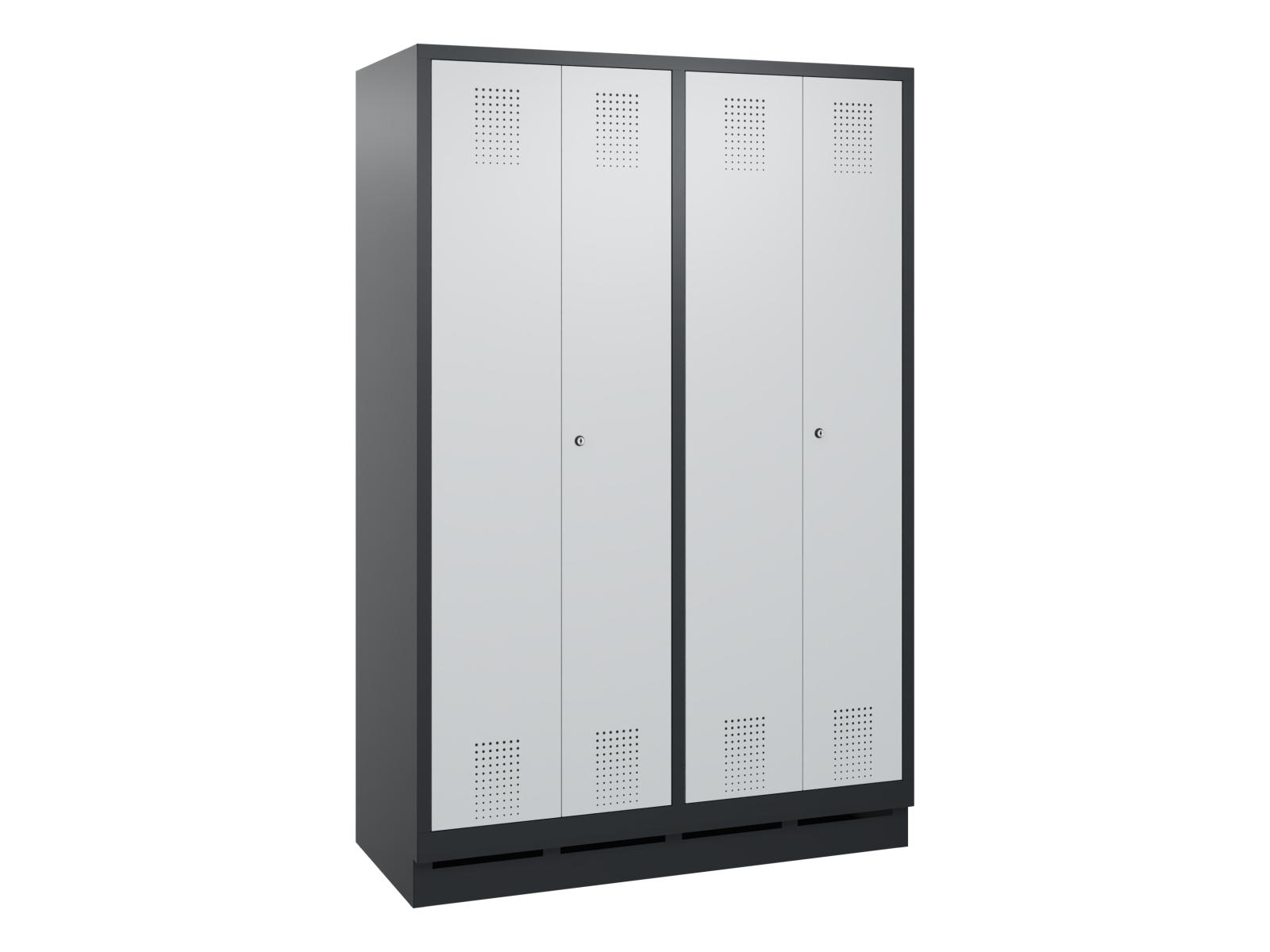 Spind nach Arbeitsstättenrichtlinien S3000 Evolo - für 2 Personen 4x300mm Abteilbreite