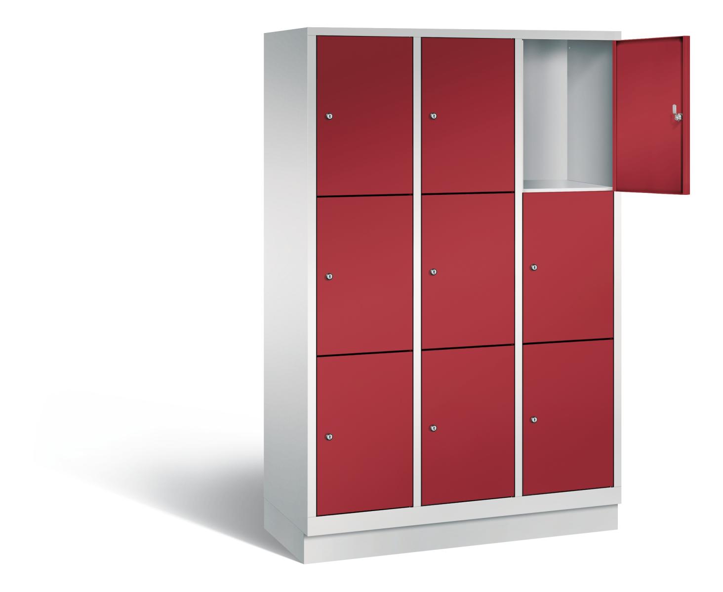 Schließfachschrank S2000 Classic drei Fächer übereinander - 3 Abteile 400mm Abteilbreite