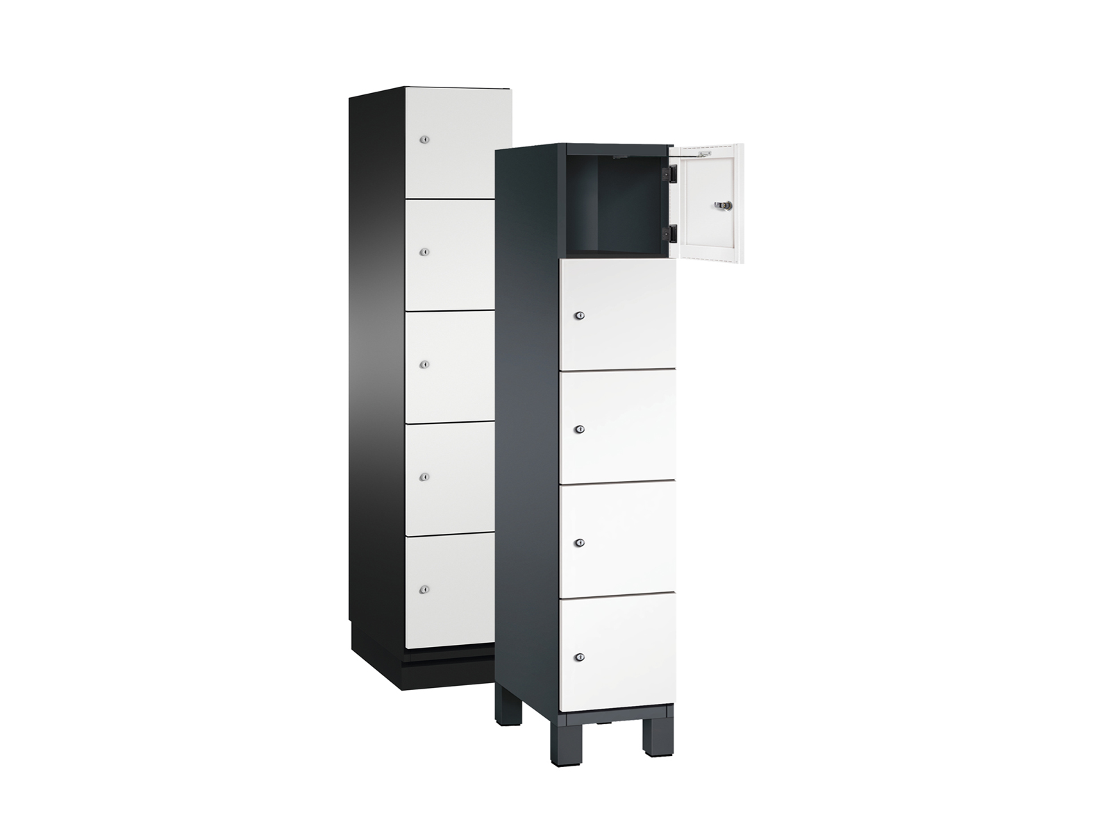 Schließfachschrank Cambio - 5 Fächer / 1 Abteil 300mm Abteilbreite