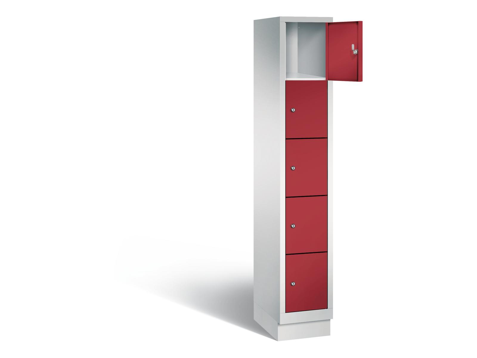 Schließfachschrank S2000 Classic fünf Fächer übereinander - 1 Abteil 300mm Abteilbreite