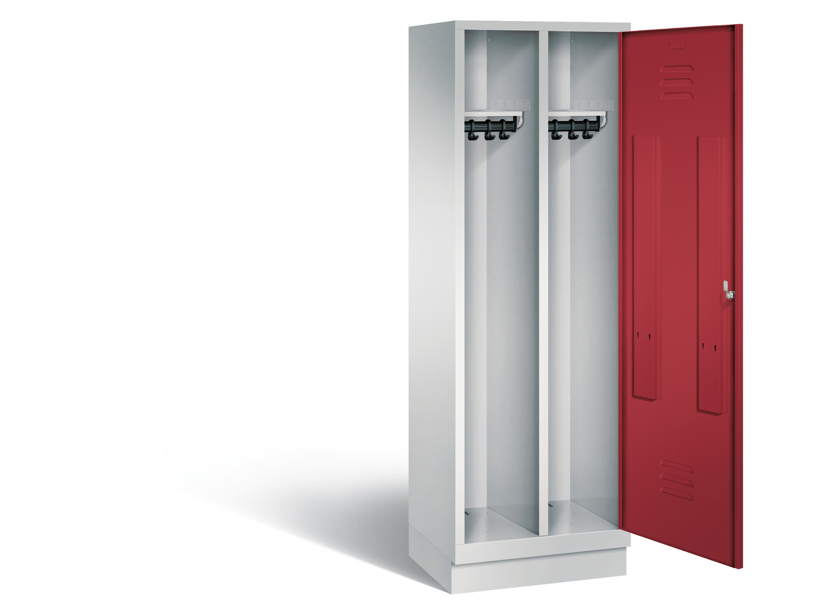 Spind nach Arbeitsstättenrichtlinien S2000 Classic - für 1 Person 2x300mm Abteilbreite