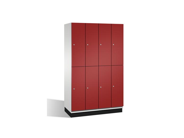 Spind Cambio doppelstöckig- 4 Abteilen 300mm Abteilbreite