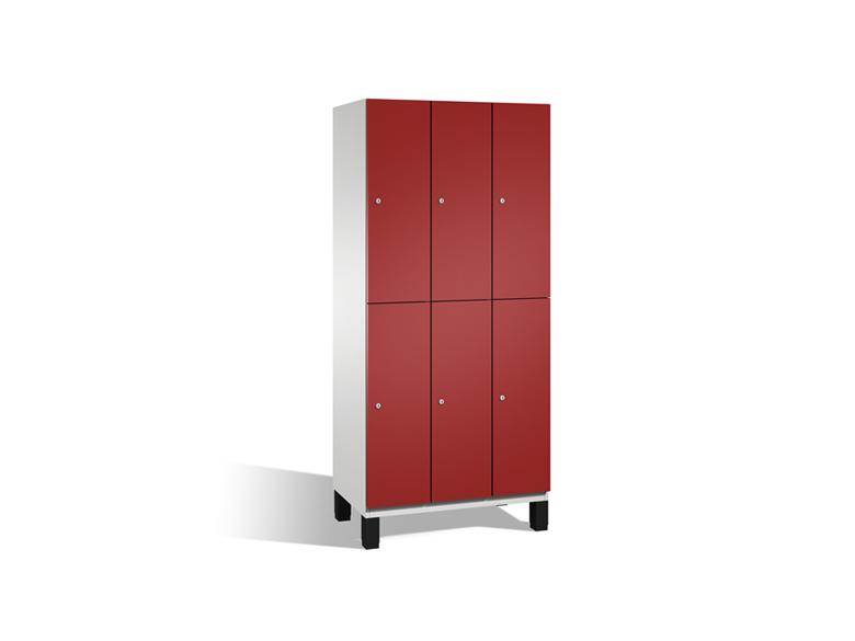 Spind Cambio doppelstöckig- 3 Abteilen 300mm Abteilbreite