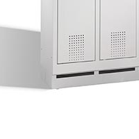 Spind Ben - Garderobenschrank für Kindergärten unterteilt - 3 Abteile / 6 Fächer