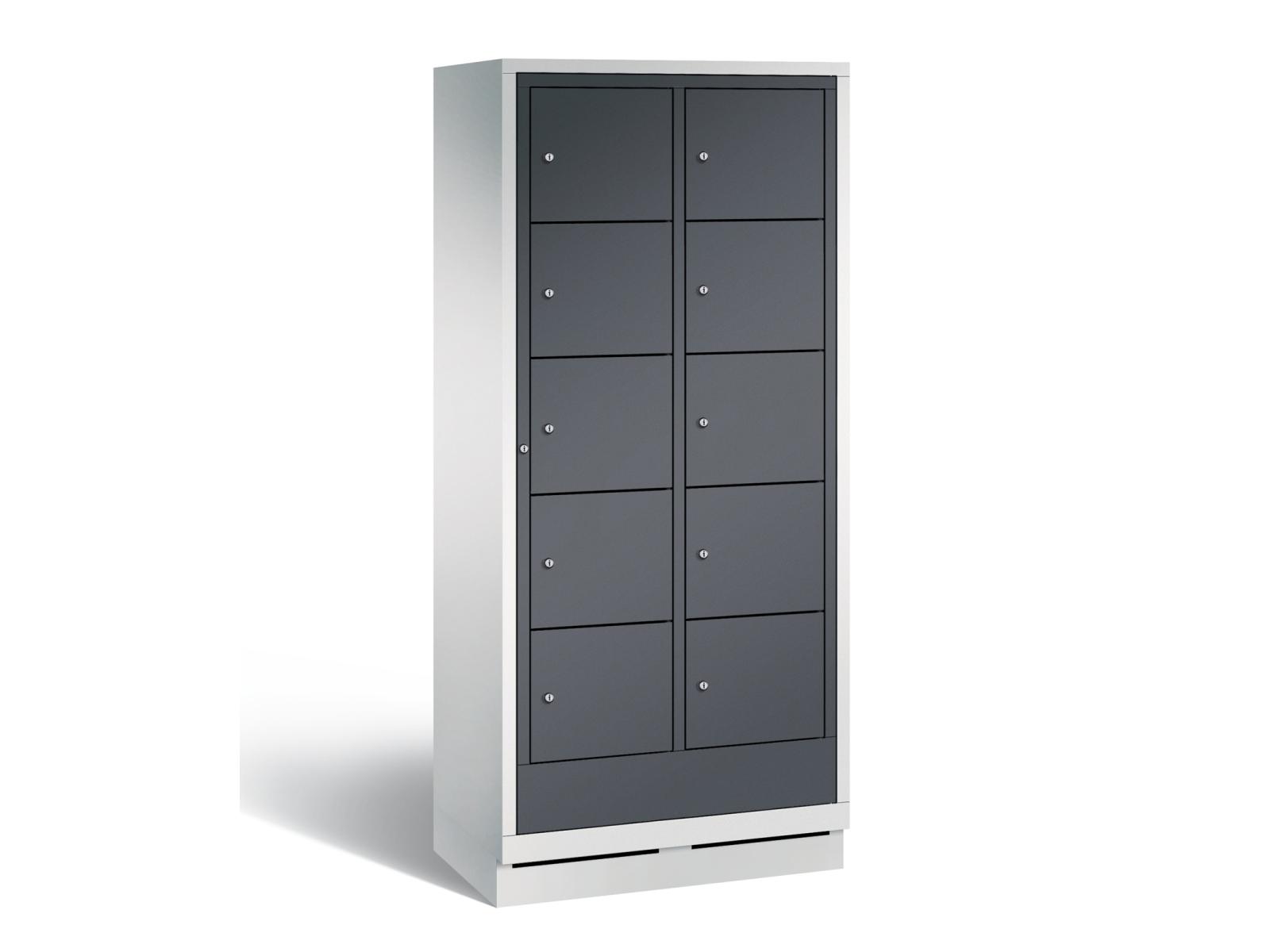 Wäschesausgabeschrank - 400mm Abteilbreite - 2 Abteil / 10 Fächer