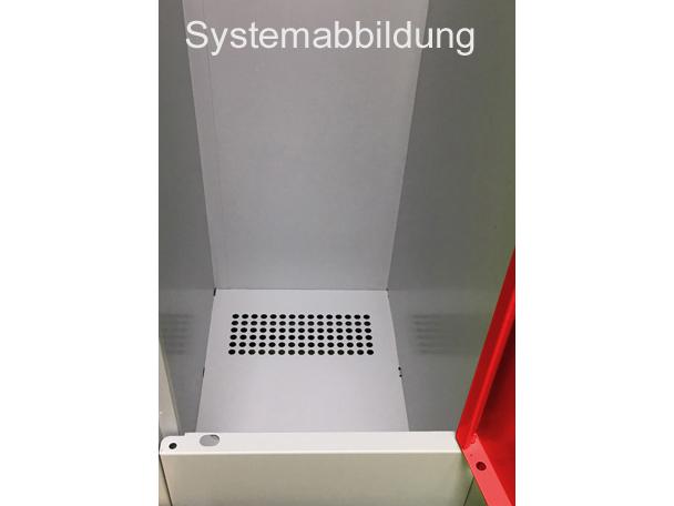 Spind nach Arbeitsstättenrichtlinien S2000 Classic mit vorgebauter Sitzbank- für 1 Person 2x400mm Abteilbreite