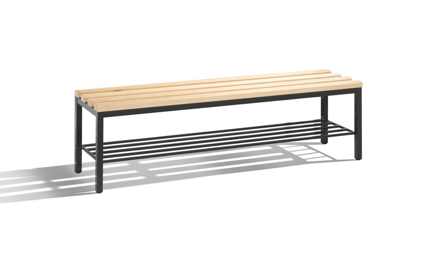 Garderobenbank Serie 2000/3000 freistehend 1500mm breit