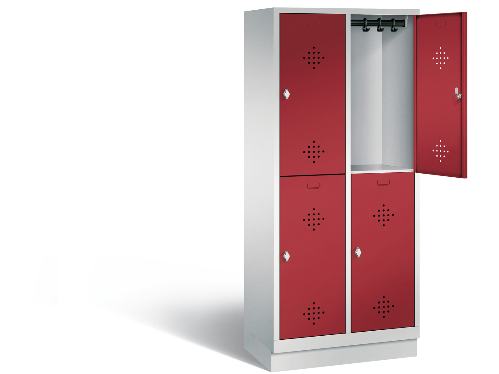 Spind doppelstöckig S2000 Classic - 2 Abteile 400mm Abteilbreite