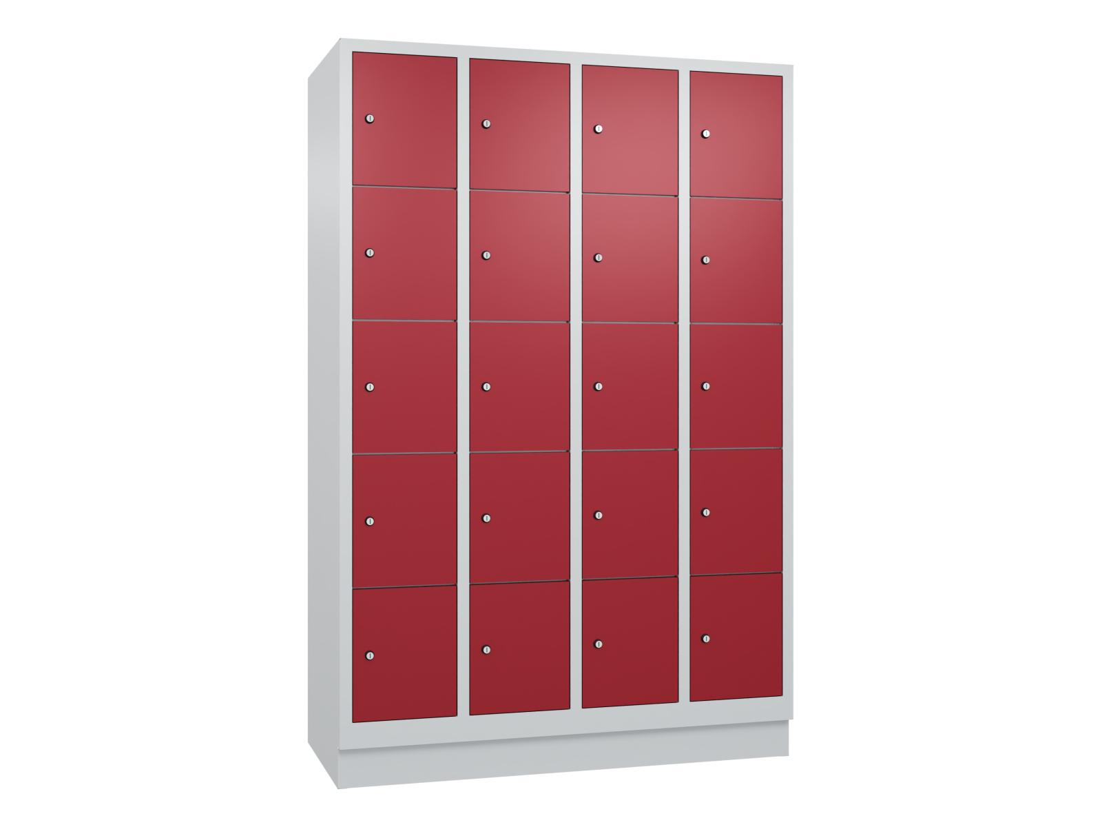 Schließfachschrank S2000 Classic fünf Fächer übereinander - 4 Abteile 300mm Abteilbreite