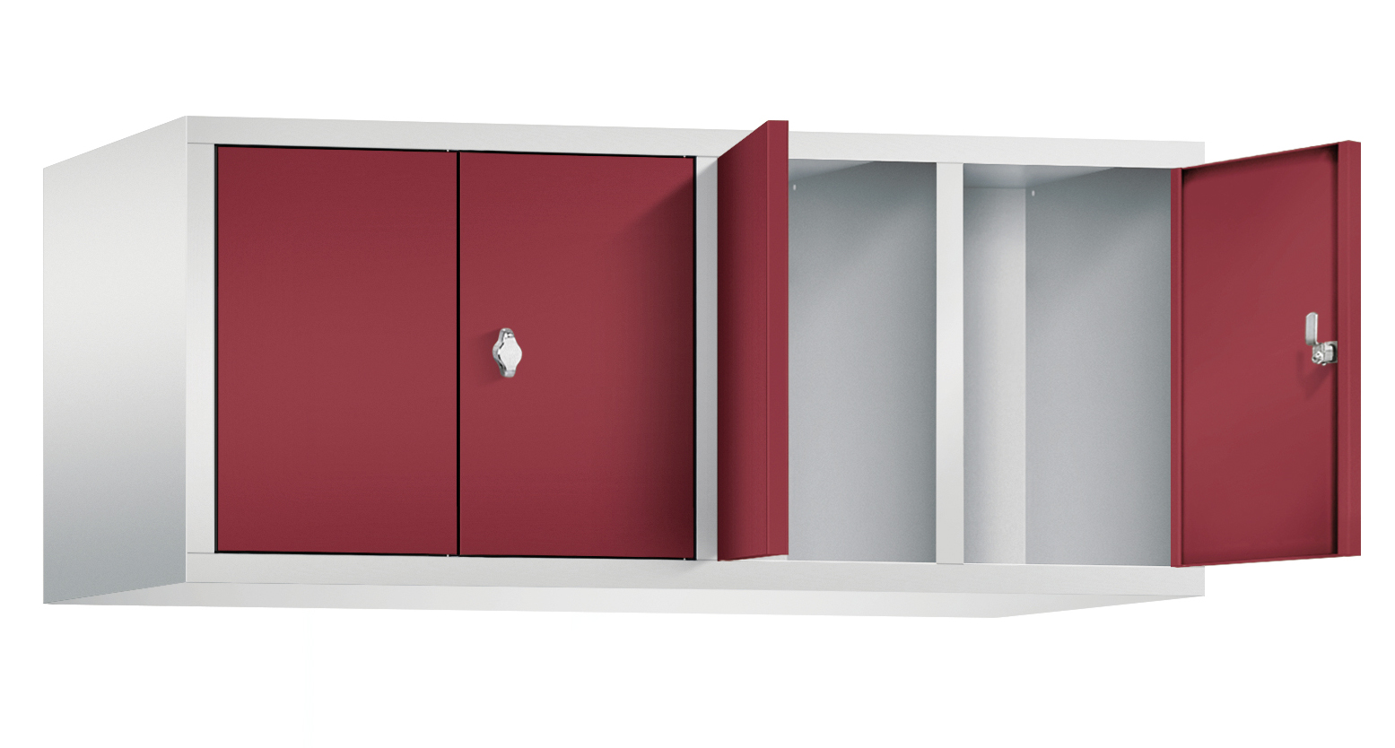 Aufsatzschränke nach Arbeitsstättenrichtlinien S2000 Classic - 4 Abteile - 300mm Abteilbreite