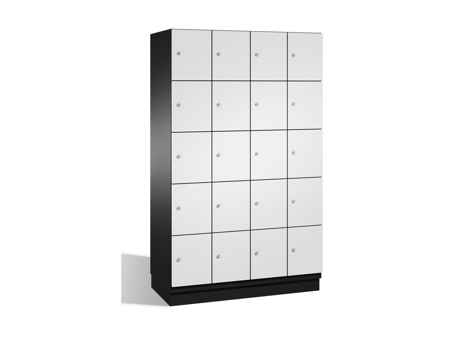 Schließfachschrank Cambio - 20 Fächer / 4 Abteile 300mm Abteilbreite