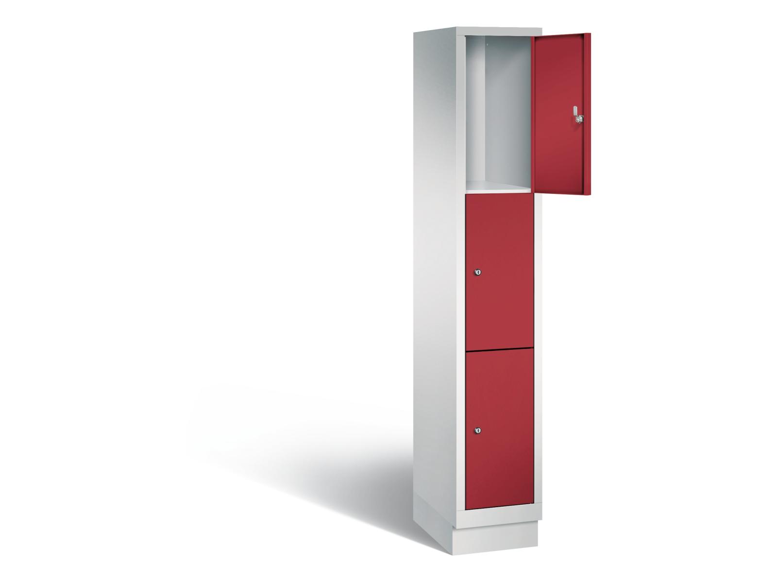 Schließfachschrank S2000 Classic drei Fächer übereinander - 1 Abteil 300mm Abteilbreite