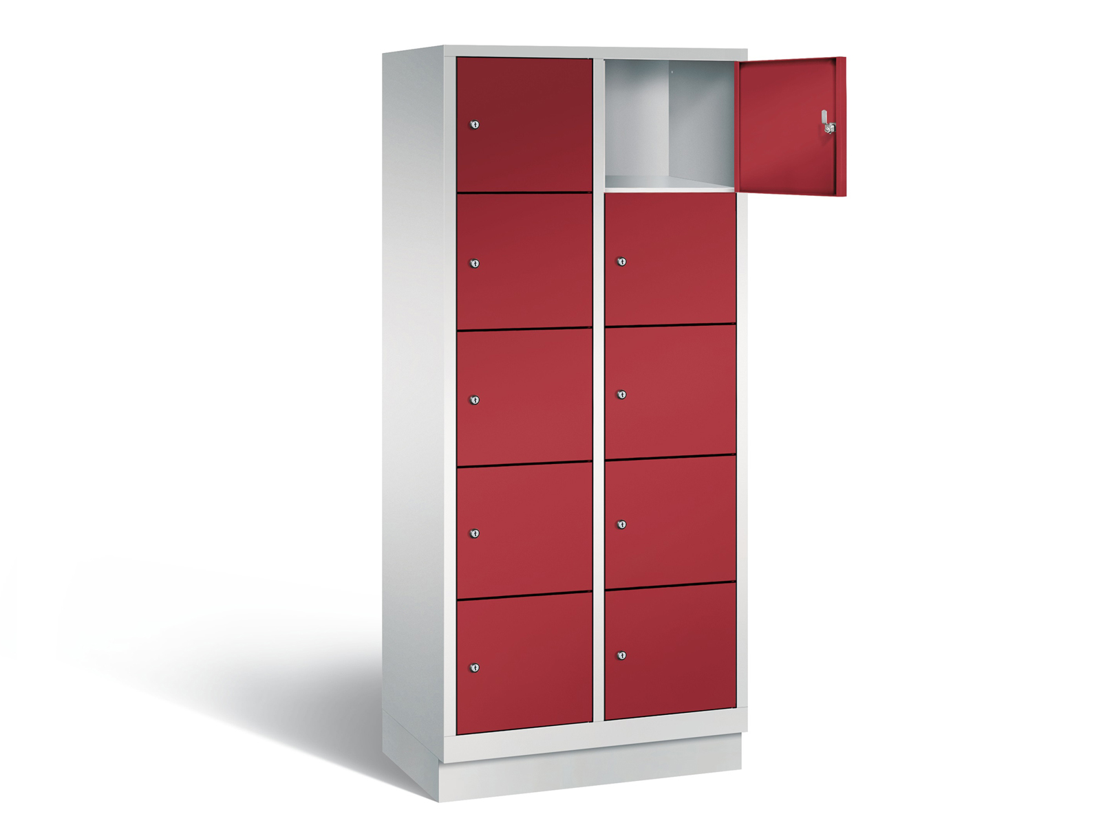 Schließfachschrank S2000 Classic fünf Fächer übereinander - 2 Abteile 400mm Abteilbreite