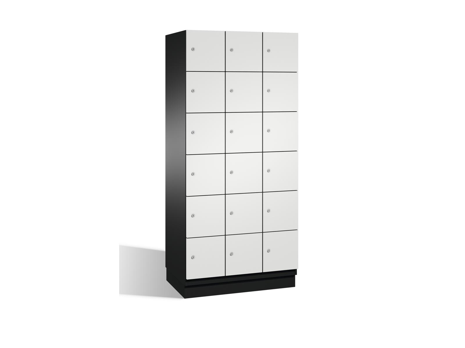 Schließfachschrank Cambio - 18 Fächer / 3 Abteile 400mm Abteilbreite