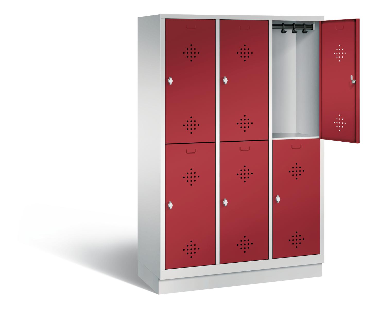 Spind doppelstöckig S2000 Classic - 3 Abteile 400mm Abteilbreite