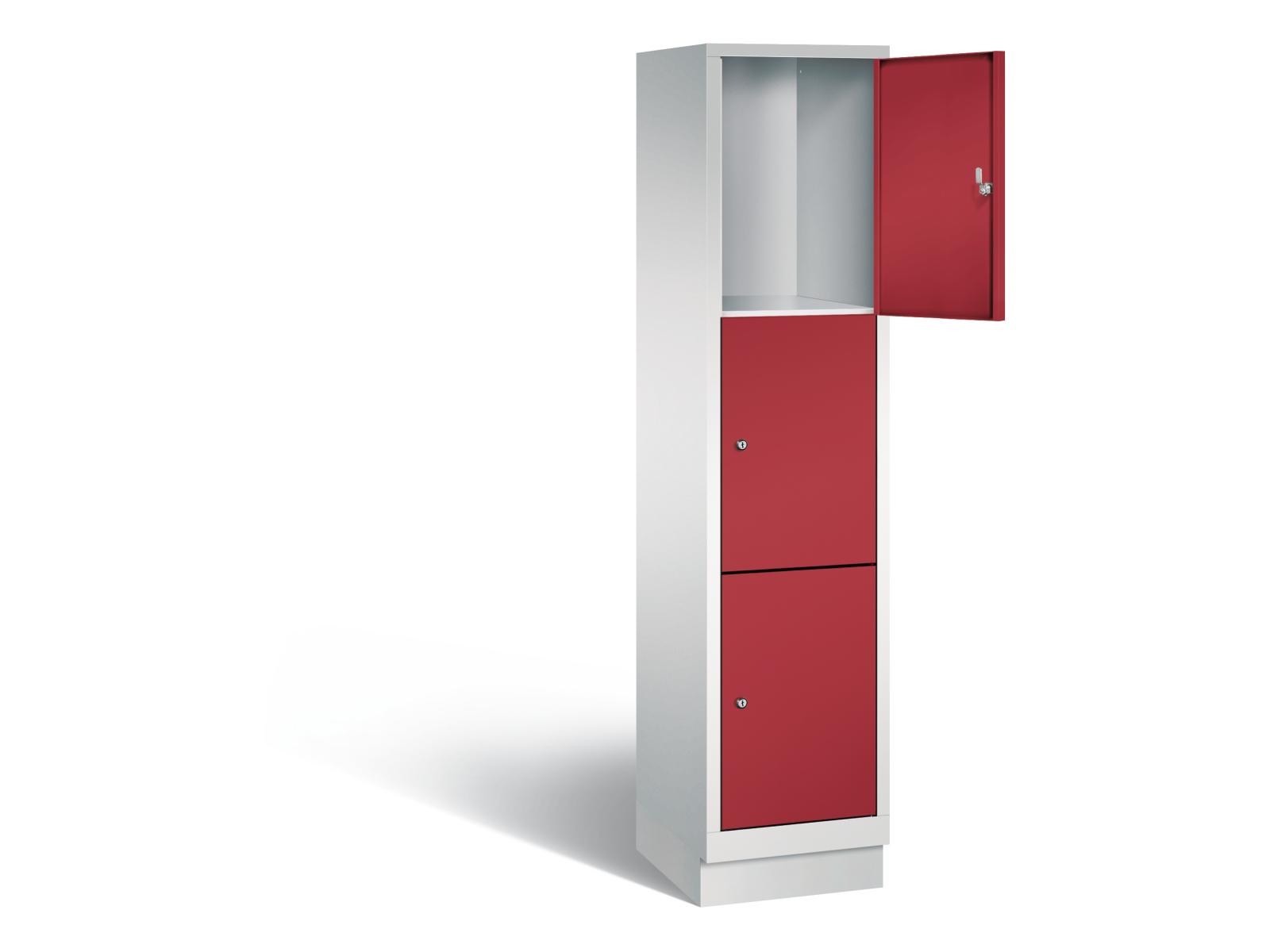 Schließfachschrank S2000 Classic drei Fächer übereinander - 1 Abteil 400mm Abteilbreite