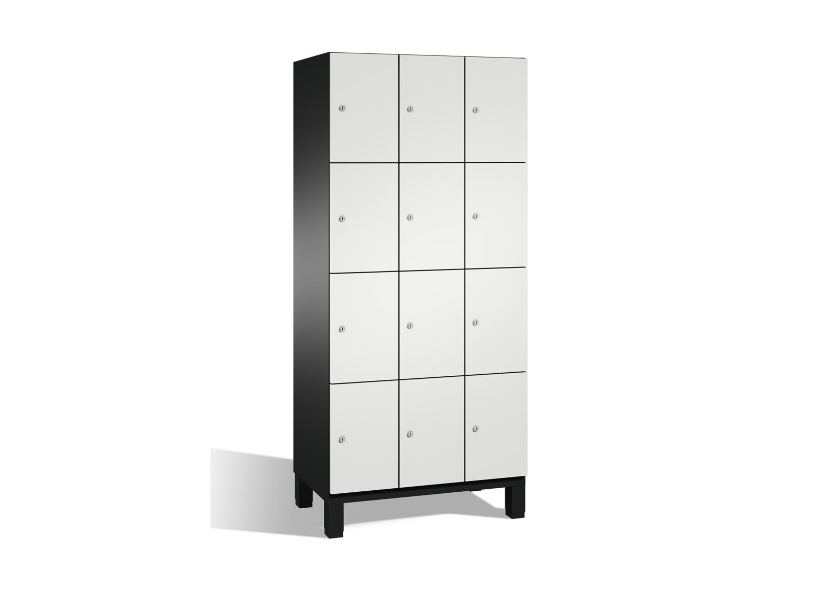 Schließfachschrank Cambio - 12 Fächer / 3 Abteile 400mm Abteilbreite